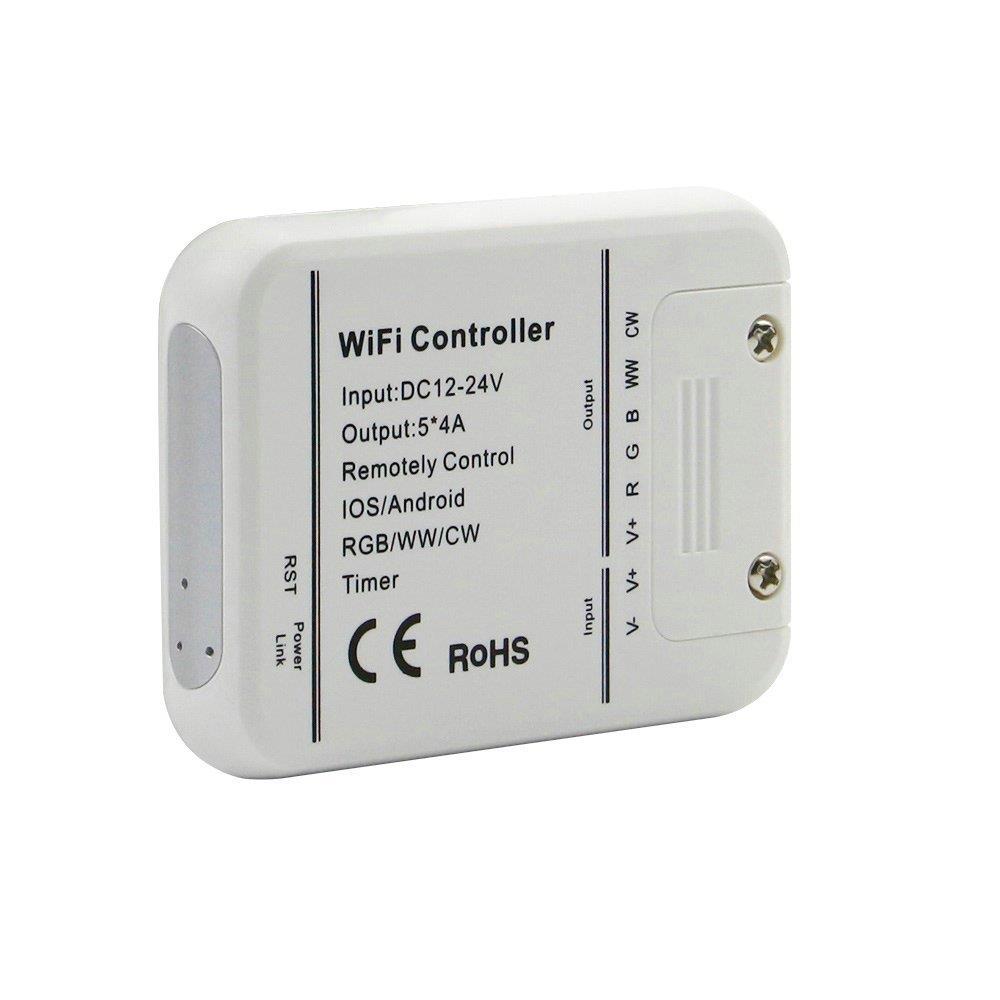 Kontroler Taśm RGB/WW/CW SMART WiFi V-TAC Kompatybilność Amazon Alexa, Google Home, Nest VT-5009