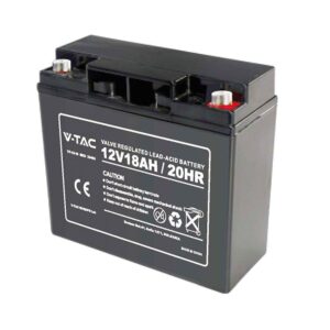 Akumulator żelowy bezobsługowy 12V 18Ah V-TAC VT-12-18 M5 180×77×168 mm – 5 lat gwarancji