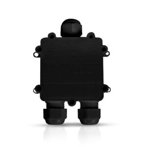 Puszka Złączka Mufa Hermetyczna 4x5Pin Czarna Trójnik 0.5-2,5mm2 Średnica przewodu 8-12mm IP68 V-TAC VT-870