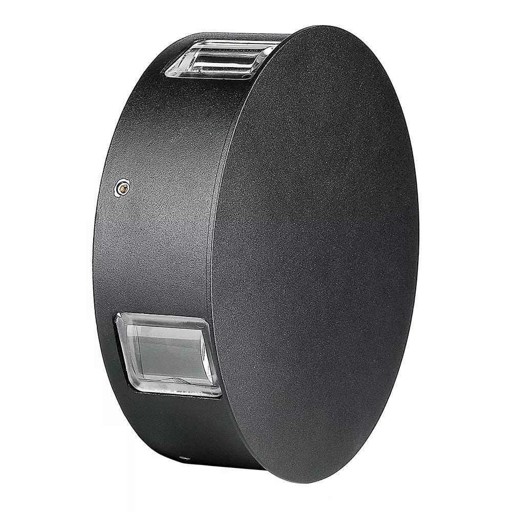 Oprawa Ścienna V-TAC 4W LED IP65 Czarna Okrągła VT-706 3000K 440lm