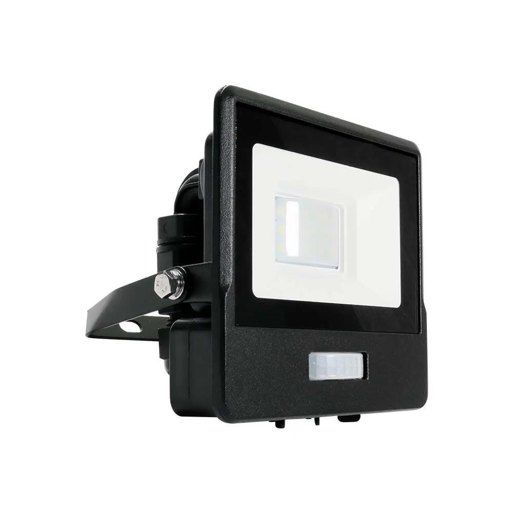Projektor LED V-TAC 10W SAMSUNG CHIP z Czujnikiem Ruchu, Czarny, z Mufą VT-118S 3000K 735 lm – 5 Lat Gwarancji