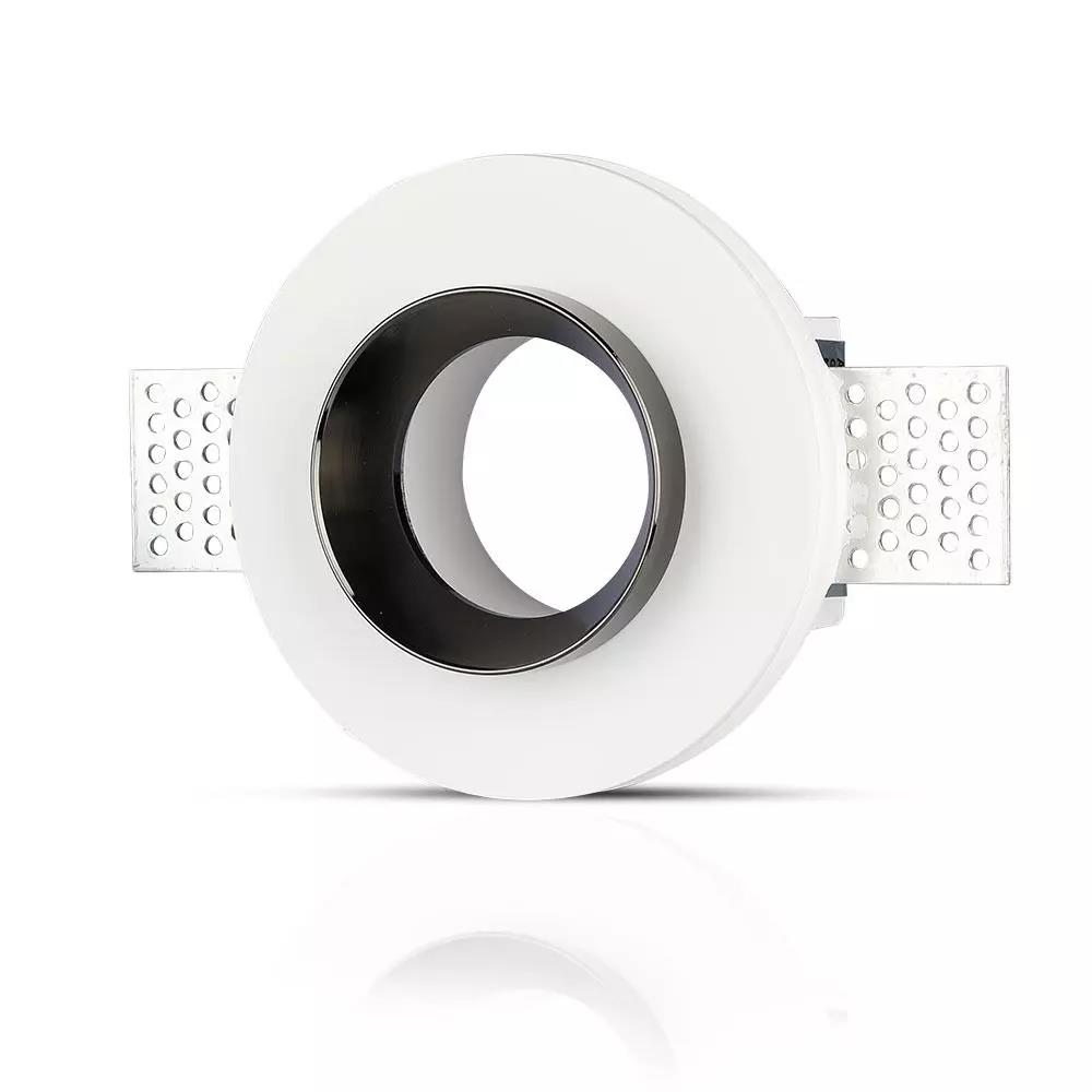 Oczko V-TAC GIPS GU10 Okrągłe Wpuszczane G-K Białe+Czarne VT-866-BRD 5 Lat Gwarancji