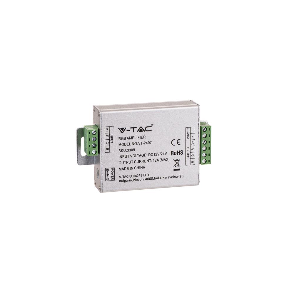 Wzmacniacz Taśm LED RGB 5050 12V-144W 24V-288W V-TAC VT-2407A