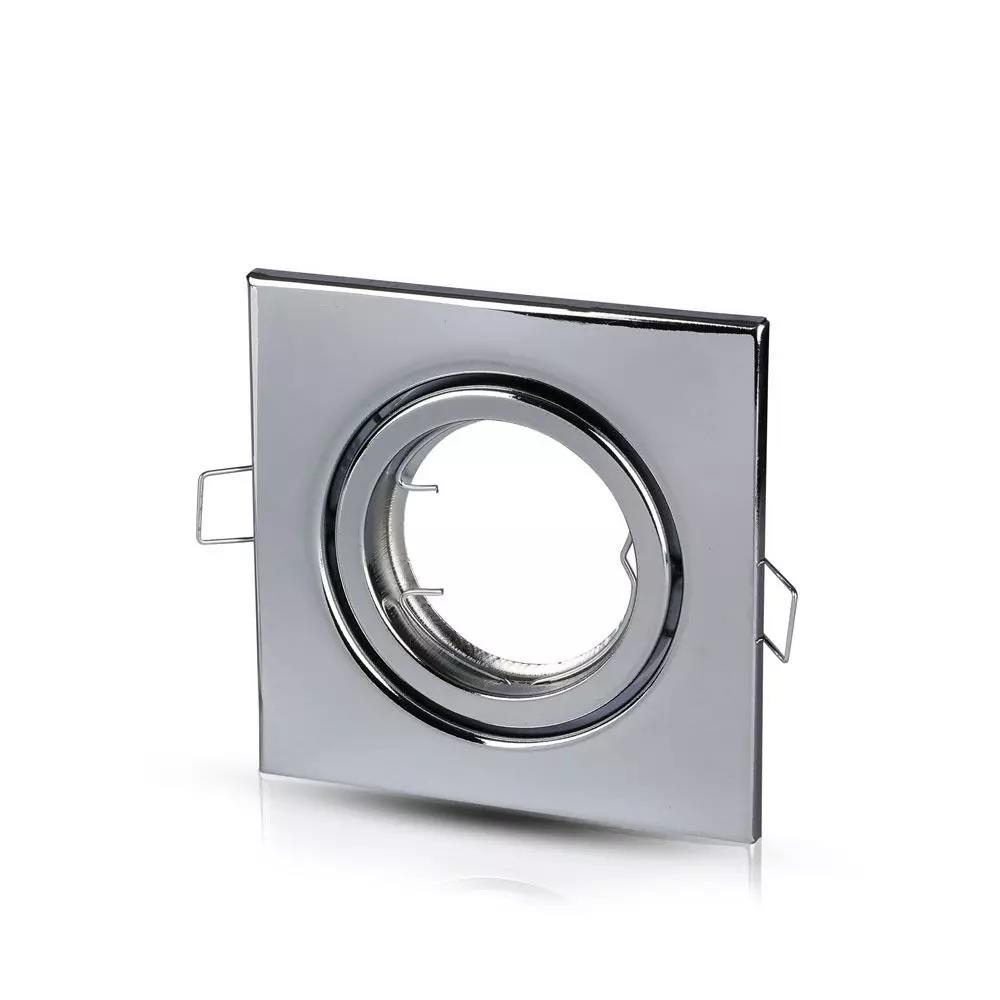 Oczko V-TAC GU10 Kwadrat Ruchome Chrom VT-7227SQ-SS