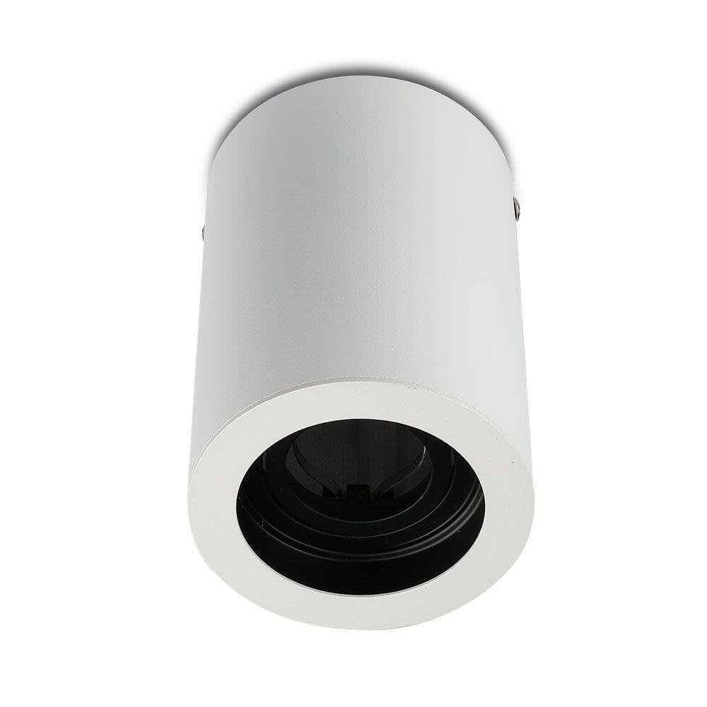 Oprawa V-TAC Aluminiowa GU10 Okrągła Natynkowa Tuba Biała+Czarny 142x100 VT-796-WH