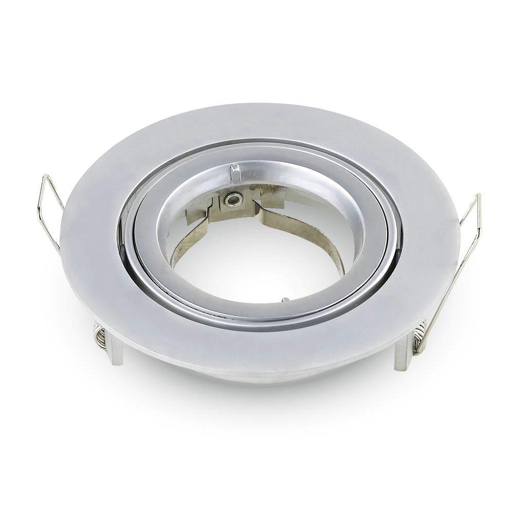 Oczko V-TAC Aluminiowe Odlew GU10 Okrągłe Ruchome Srebrno Szary VT-775MG