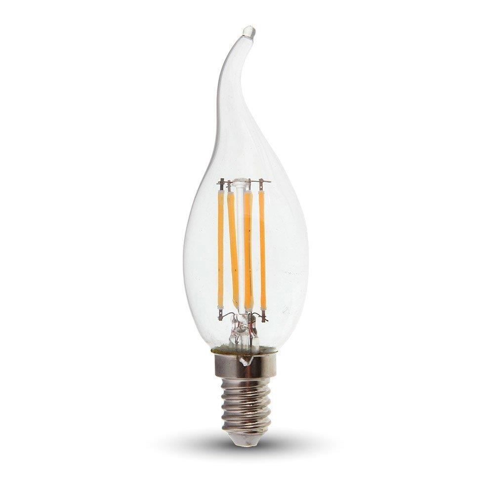 Żarówka LED V-TAC 4W Filament E14 Świeczka Płomyk VT-1997 6500K 400lm
