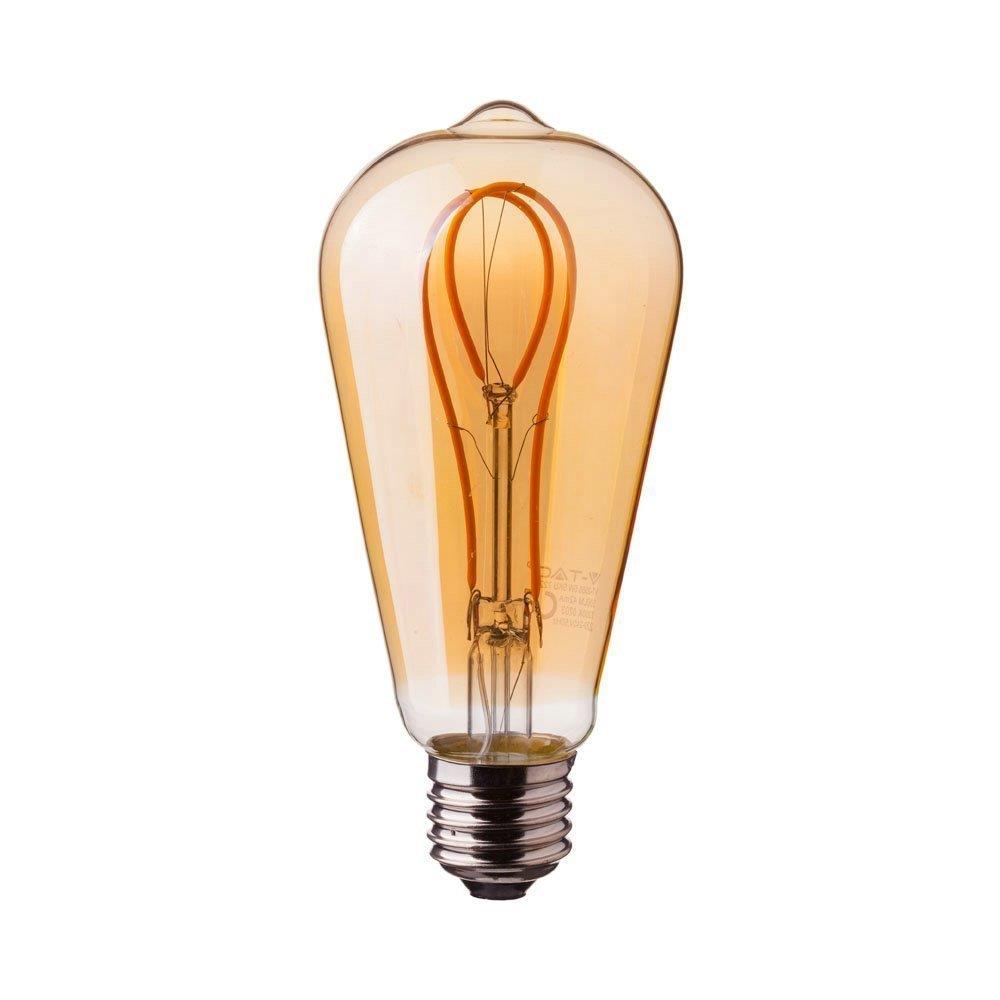 Żarówka LED V-TAC 4,8W E27 Filament Złota Vintage ST64 1800K 300 lm VT-2066-N