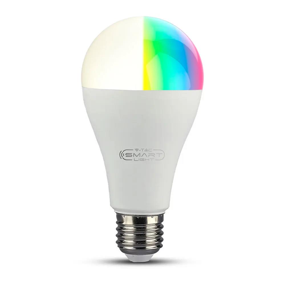 Żarówka LED SMART WiFi V-TAC 14W E27 A65 TUYA Amazon Alexa Google Home VT-5142 RGB+2700K-6500K 1400lm
