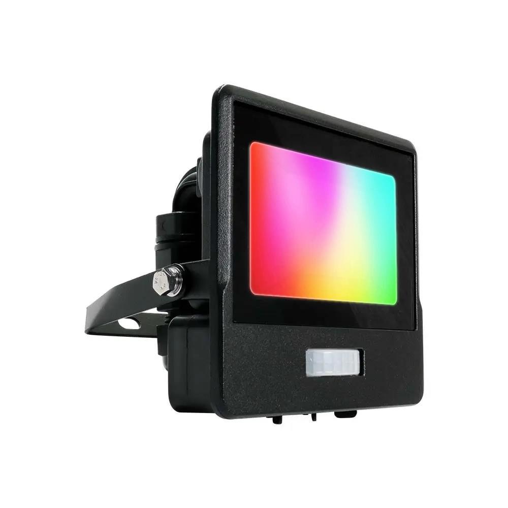 Projektor LED WiFi V-TAC 10W Czujnik Ruchu Czarny Z MUFĄ SMART Amazon Alexa Google Home VT-5191S RGB+3000K-6500K 725lm