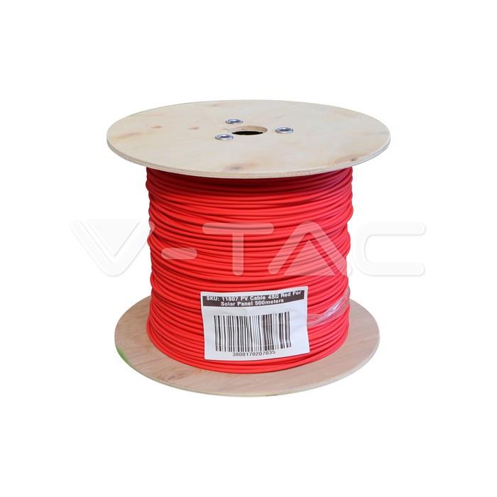 Kabel Przewód Solarny paneli PV CZERWONY 4mm2 500mb V-TAC