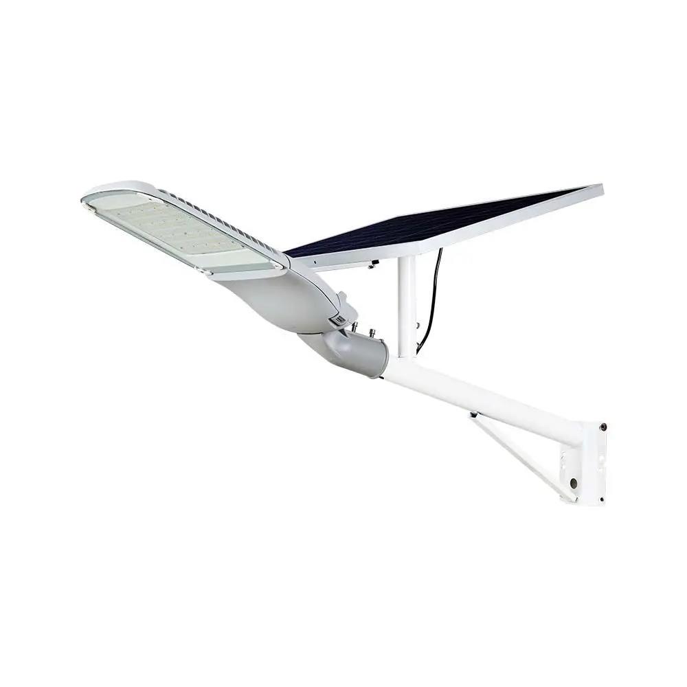 Naświetlacz Oprawa Uliczna LED Solarna V-TAC SAMSUNG CHIP 50W Biała IP65 LiFePo4 VT-ST303 4000K 3000lm 3 Lata Gwarancji