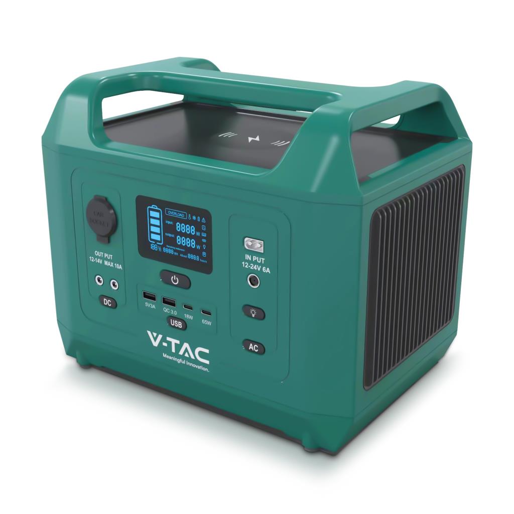 Magazyn Bank Energii V-TAC Generator M3 Powerbank 576Wh 600W (1000W Max) LiFePO4 VT-606N