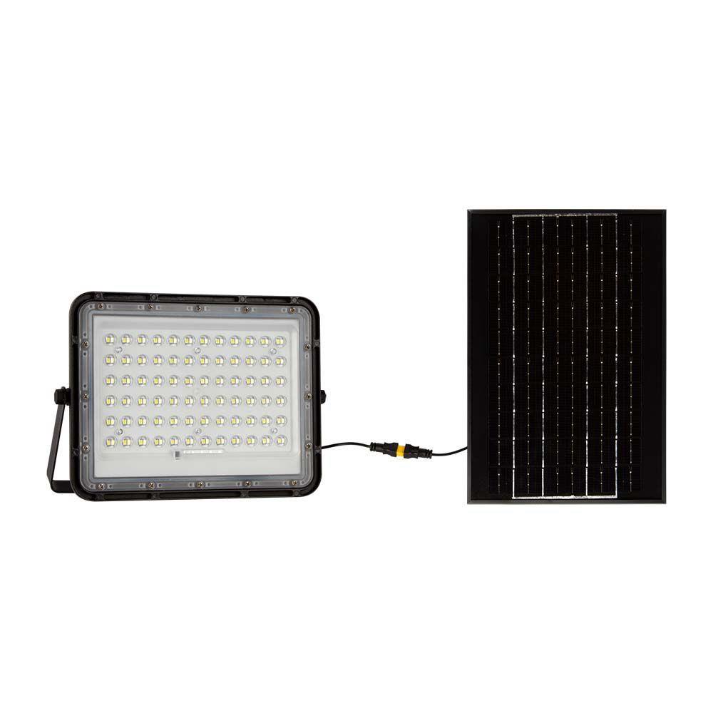 Projektor LED Solarny V-TAC 15W Pilot, AUTO, Timer, IP65 Czarny VT-120W 6400K 1200lm
