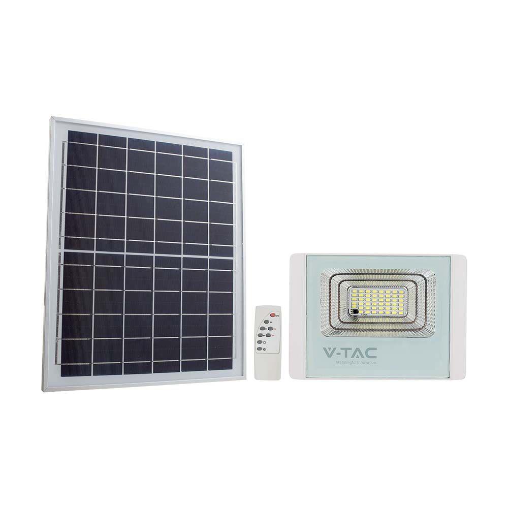 Projektor LED Solarny V-TAC 16W Biały IP65, Pilot, Timer VT-40W 4000K 1050lm