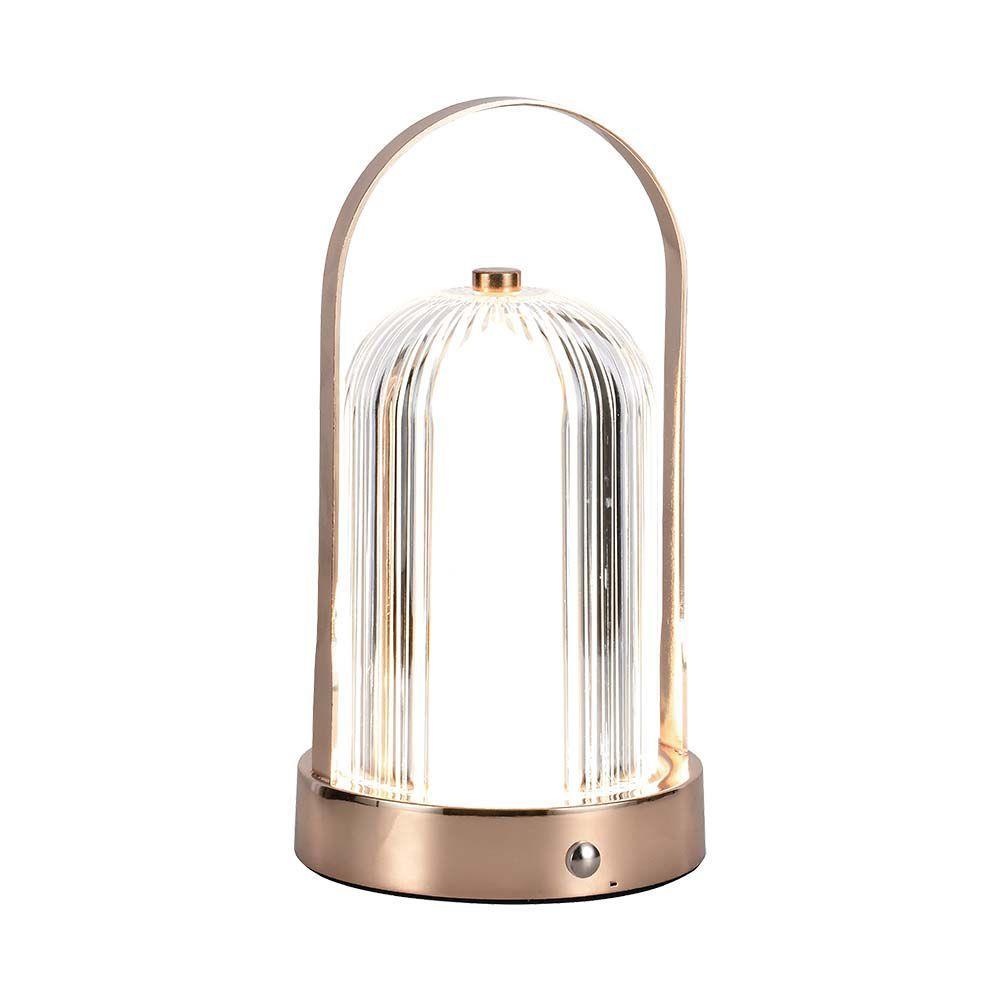 Lampka Biurkowa Nocna V-TAC 1W LED 22cm Ładowanie USB Ściemnianie Matowe Złoto VT-1057 3000K-6000K 55lm