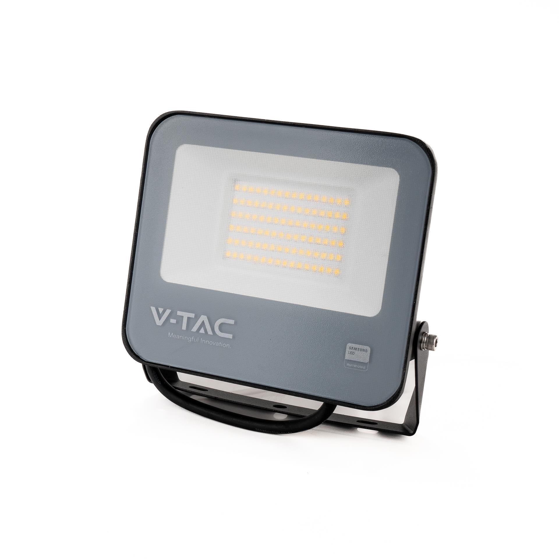 Projektor LED V-TAC 50W 135Lm/W SAMSUNG CHIP Czarny VT-4455 4000K 5740lm 5 Lat Gwarancji