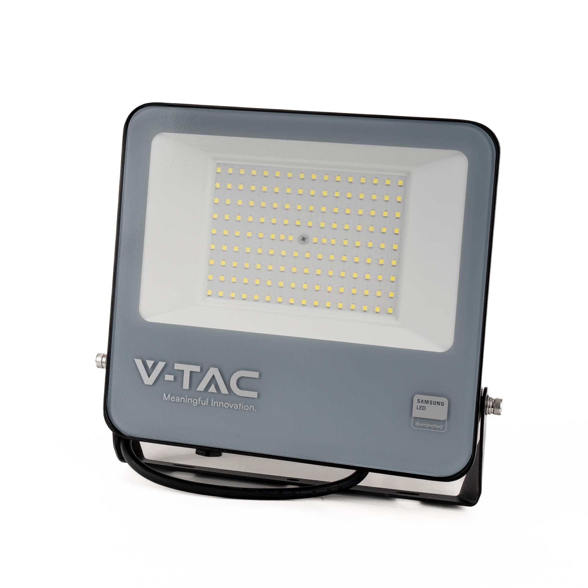 Projektor LED V-TAC 100W 135Lm/W SAMSUNG CHIP Czarny VT-44101 4000K 11480lm 5 Lat Gwarancji
