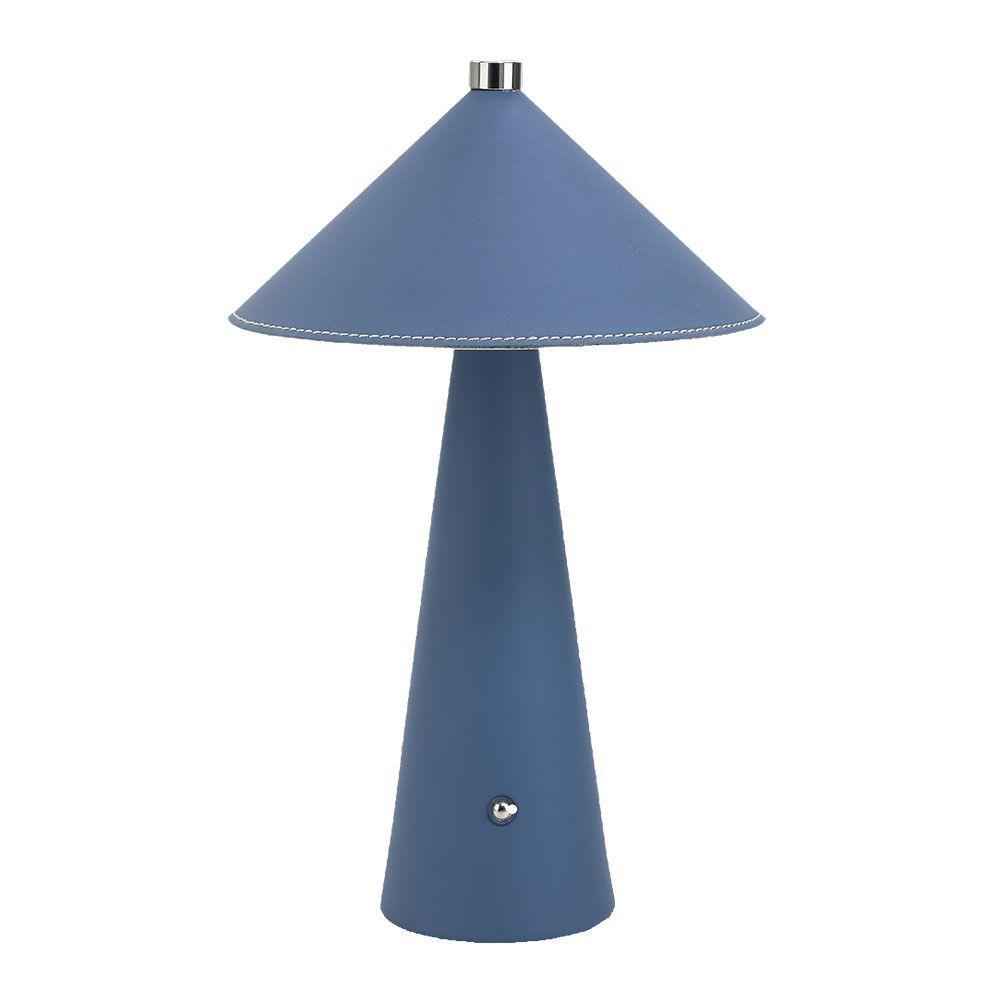 Lampka Biurkowa Nocna V-TAC 3W LED 33cm CCT Ładowanie USB-C Ściemnianie Niebieska Skóra VT-10117 3000K-6000K 240lm