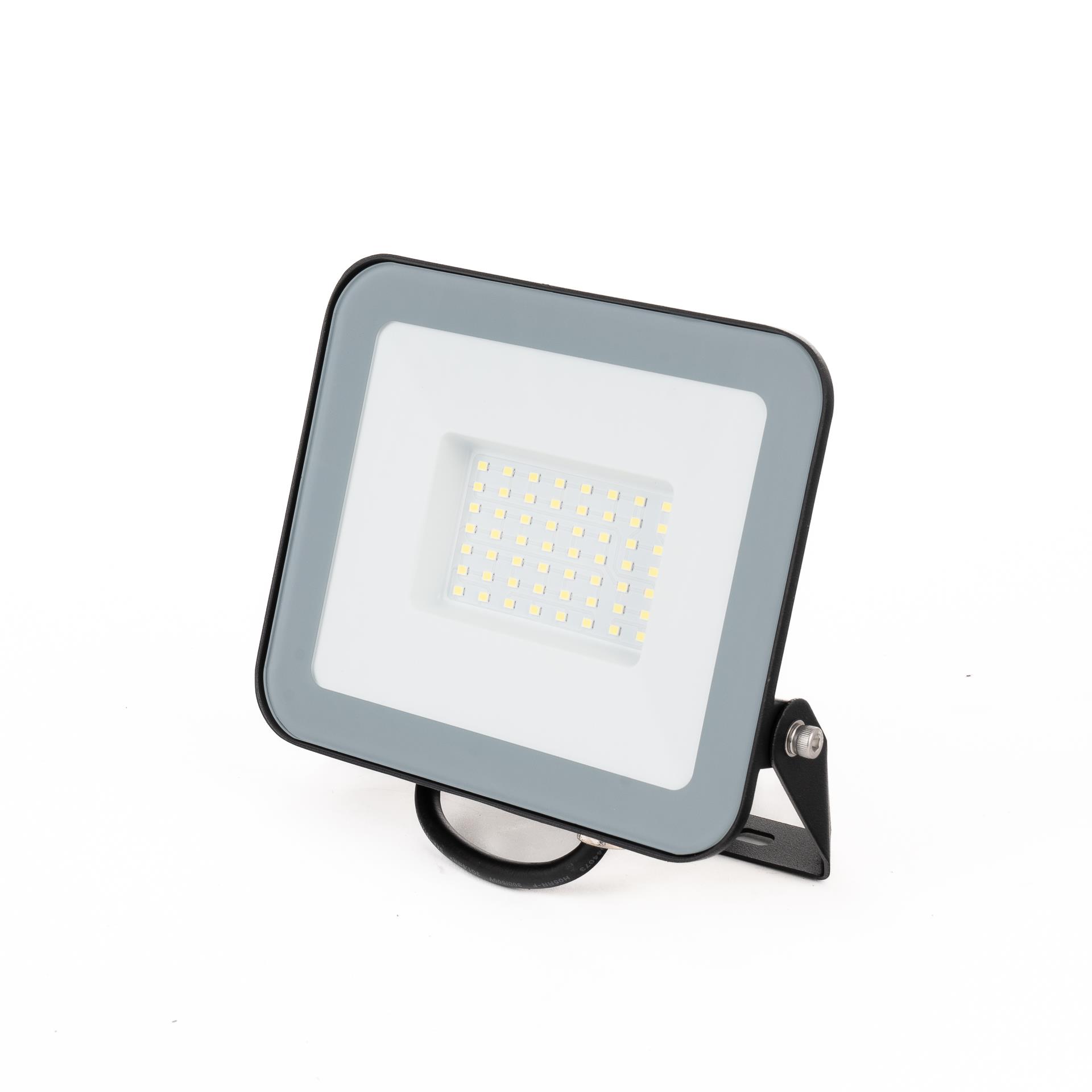 Projektor LED V-TAC 50W 100Lm/W Przewód 1mb SAMSUNG CHIP Czarny VT-44055 6500K 4270lm 5 Lat Gwarancji