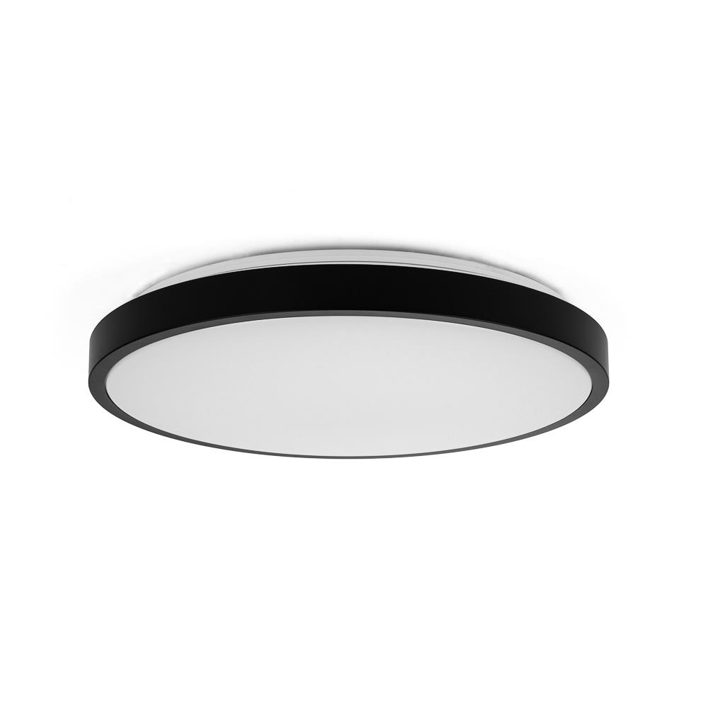 Plafon V-TAC 36W LED SAMSUNG CHIP Okrągły 35cm Natynkowy IP44 Czarny VT-8630B 6500K 3820lm 5 Lat Gwarancji