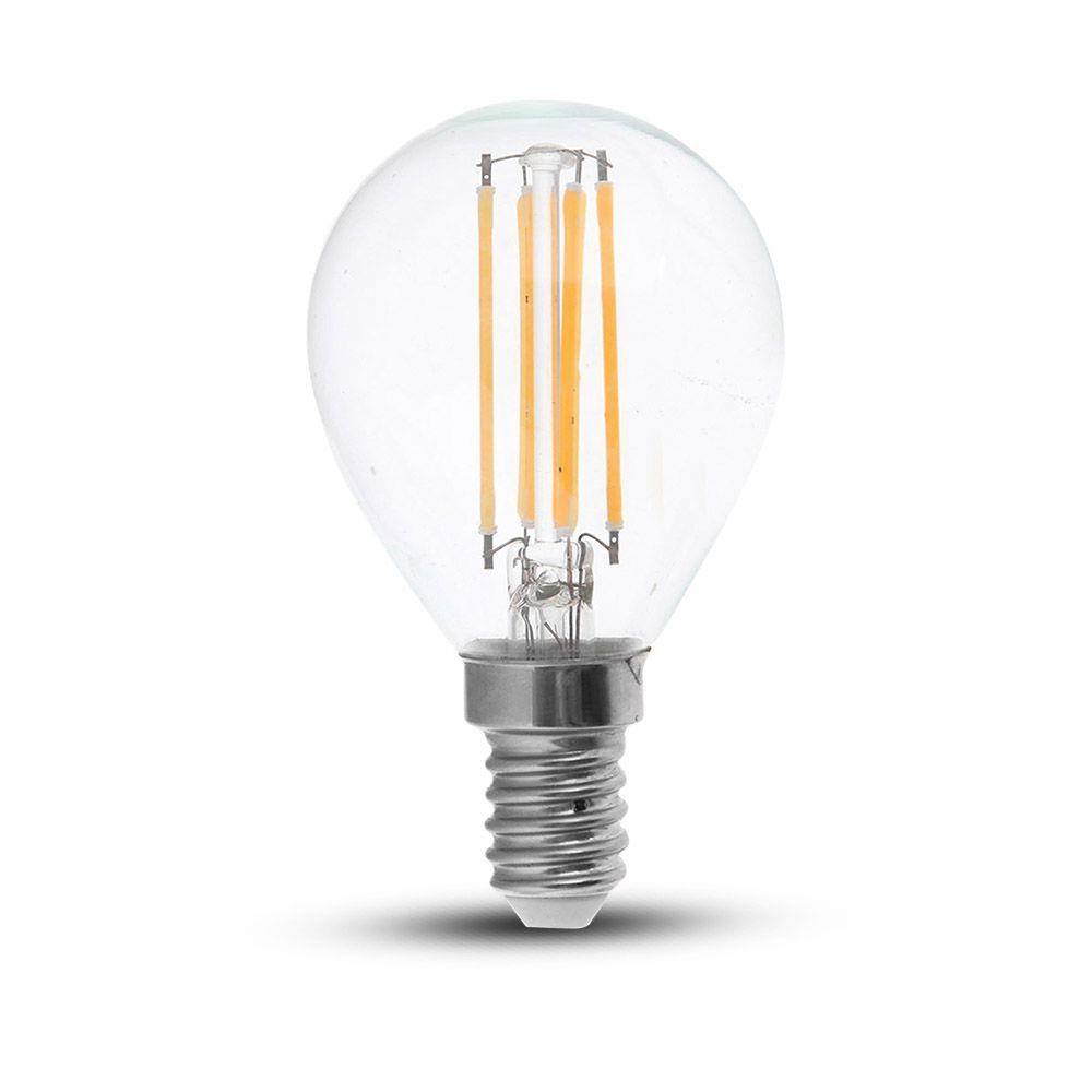 Żarówka LED V-TAC 4W Filament E14 P45 Kulka VT-1996 4000K 400lm