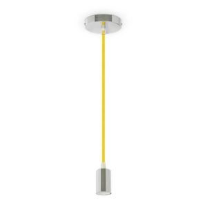 Oprawa zwieszana V-TAC chrom metal żółty przewód VT-7338-Y 5 lat gwarancji