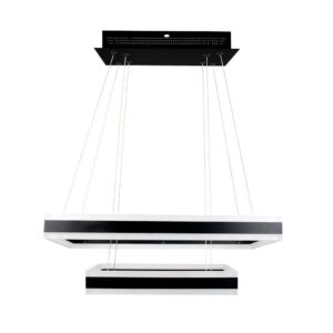 Oprawa zwieszana LED V-TAC 100W soft light chandelier ściemnianie czarny VT-101-2D 3000K 8050lm 3 lata gwarancji
