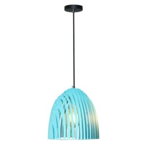 Oprawa zwieszana V-TAC cone seria pryzmat niebieski E27 D250x270mm VT-7255-B 5 lat gwarancji