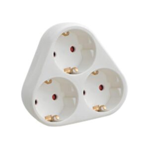 Rozgałęźnik 3x trójkąt 10/16A 250V V-TAC biały VT-1009