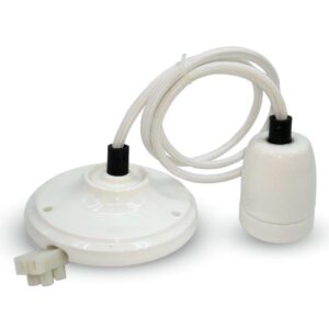 Oprawka zwieszana porcelanowa z przewodem biała V-TAC VT-7998-W 5 lat gwarancji