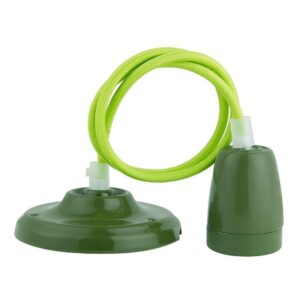 Oprawka zwieszana porcelanowa z przewodem zielona V-TAC VT-7998-GN 5 lat gwarancji