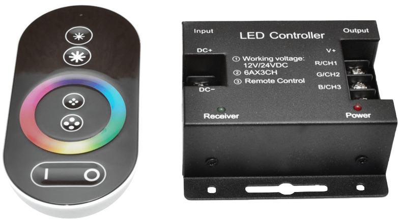 Sterownik RF RGB dotykowy 216W