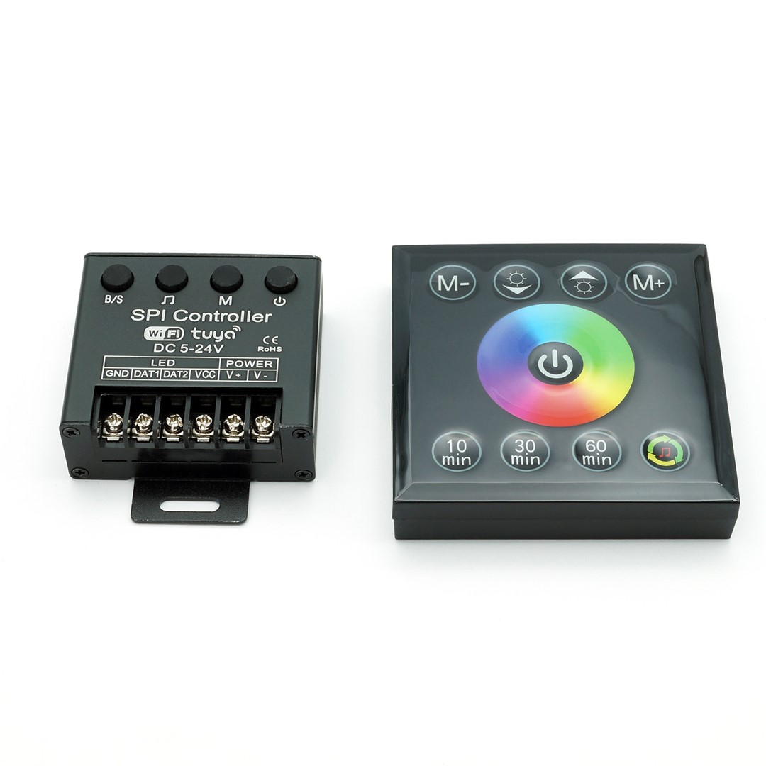 Sterownik LED RGB WiFi TUYACyfrowo-muzyczny pilot RF