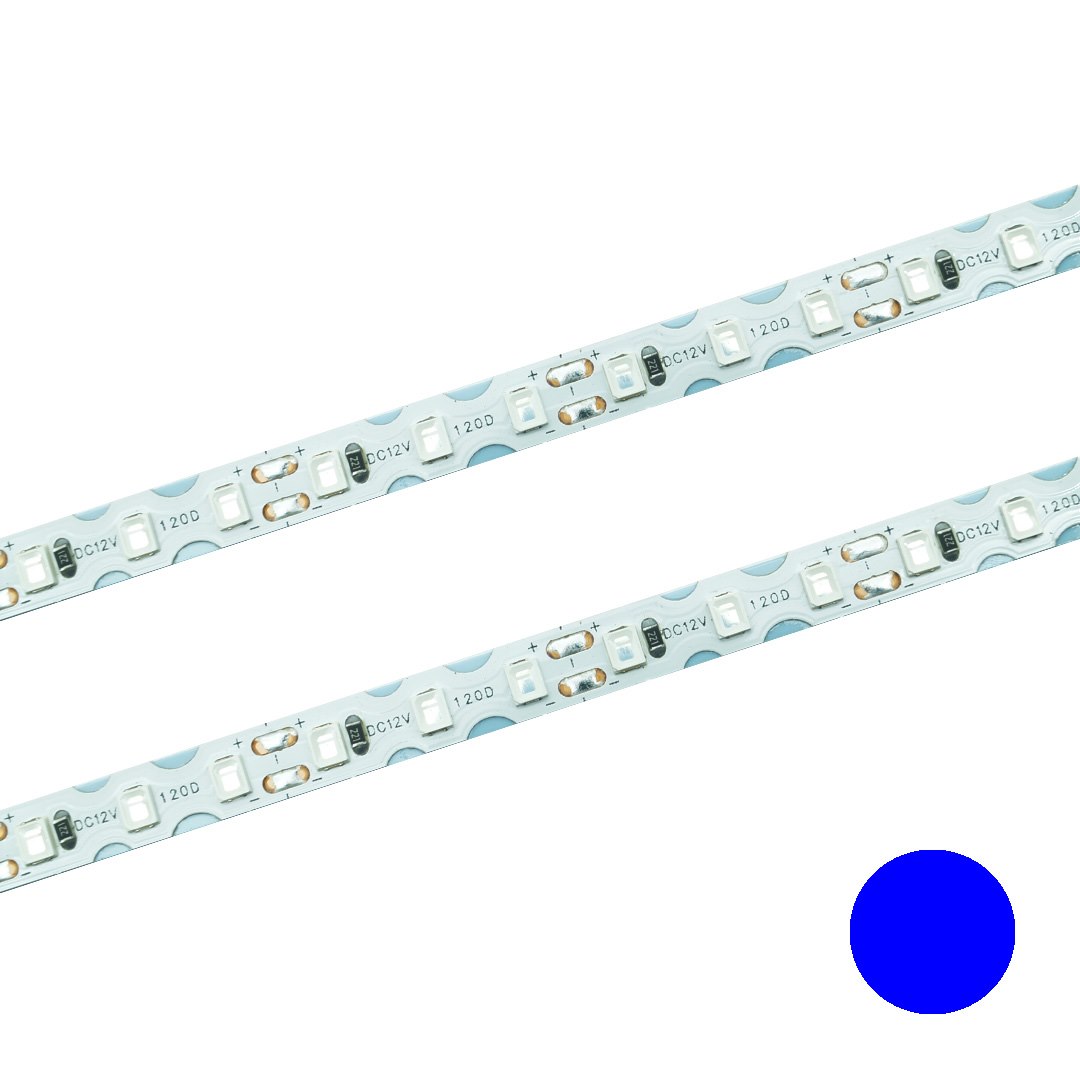 Taśma LED 120 SMD skrętna IP20 niebieska7W/m rolka 10m