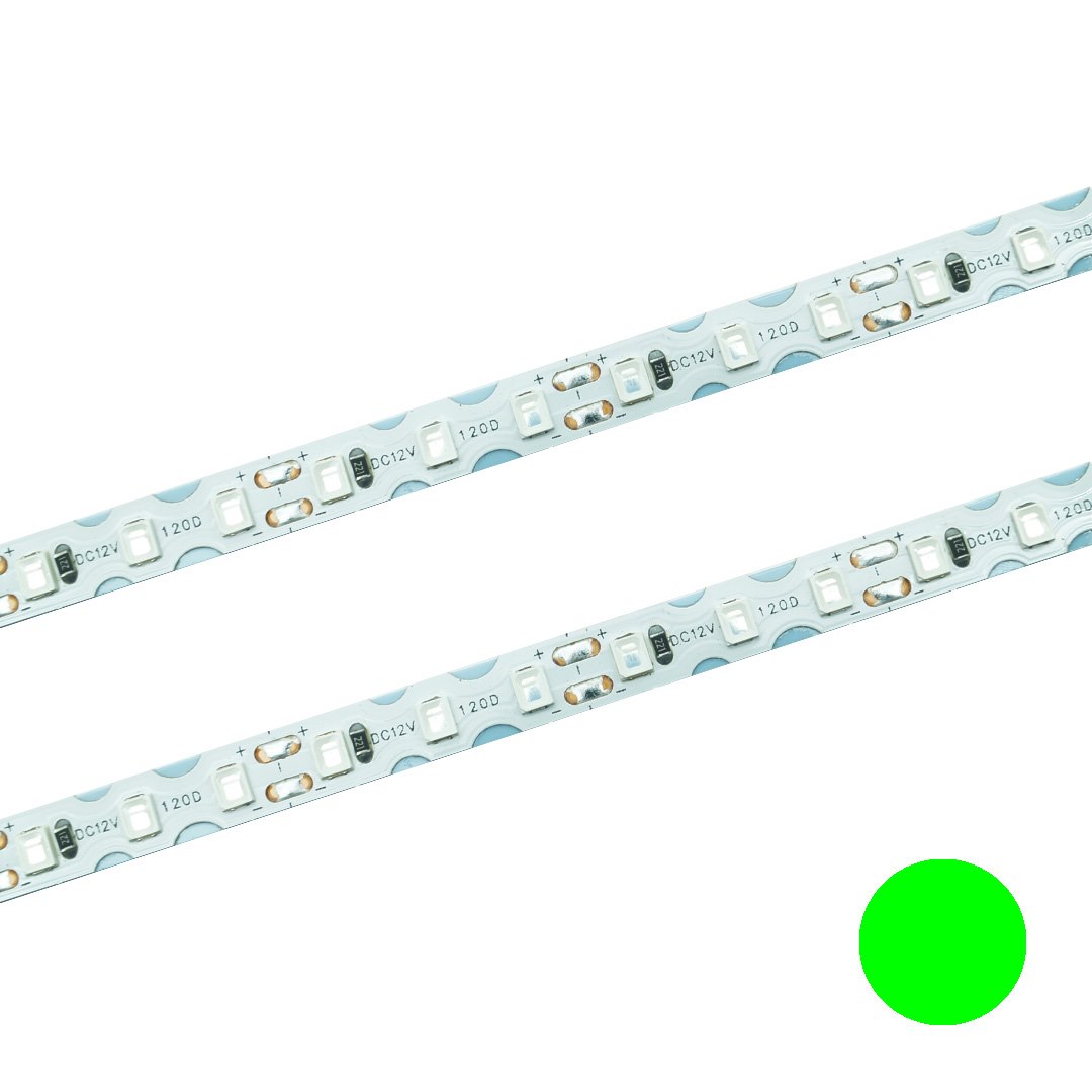 Taśma LED 120 SMD skrętna IP20 zielona7W/m rolka 10m