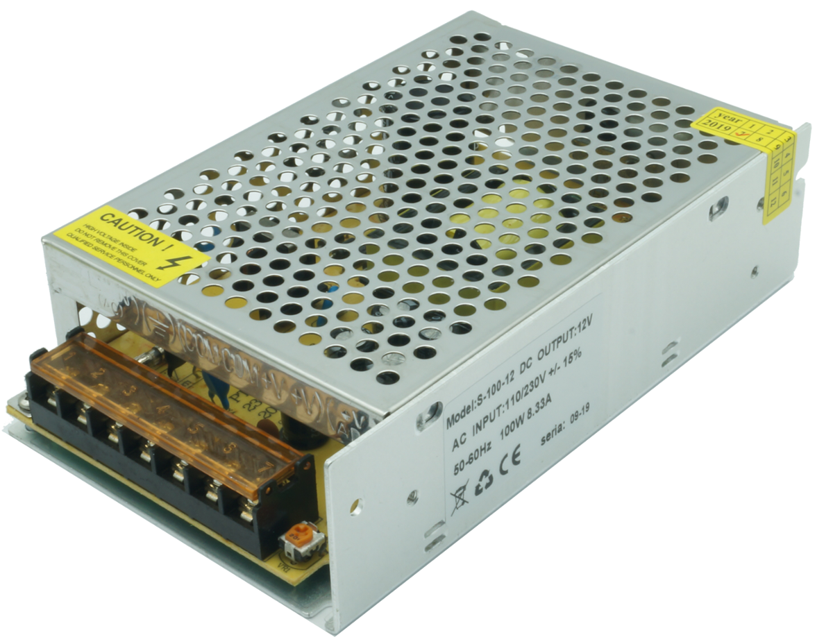 Komp. zasilania 12V DC IP20 8,33A 100W