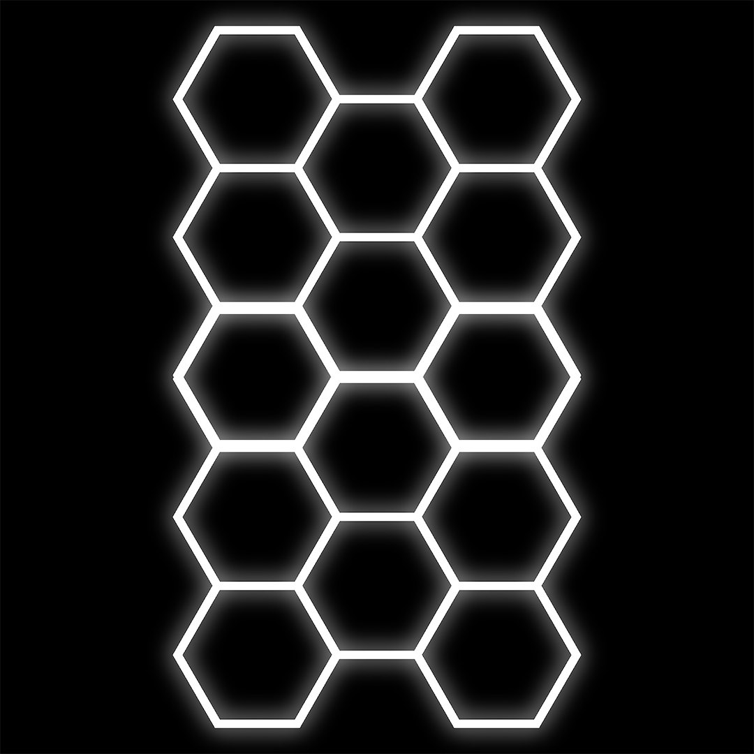 Zestaw biały Lamp HEXAGON 14 LED 6500K