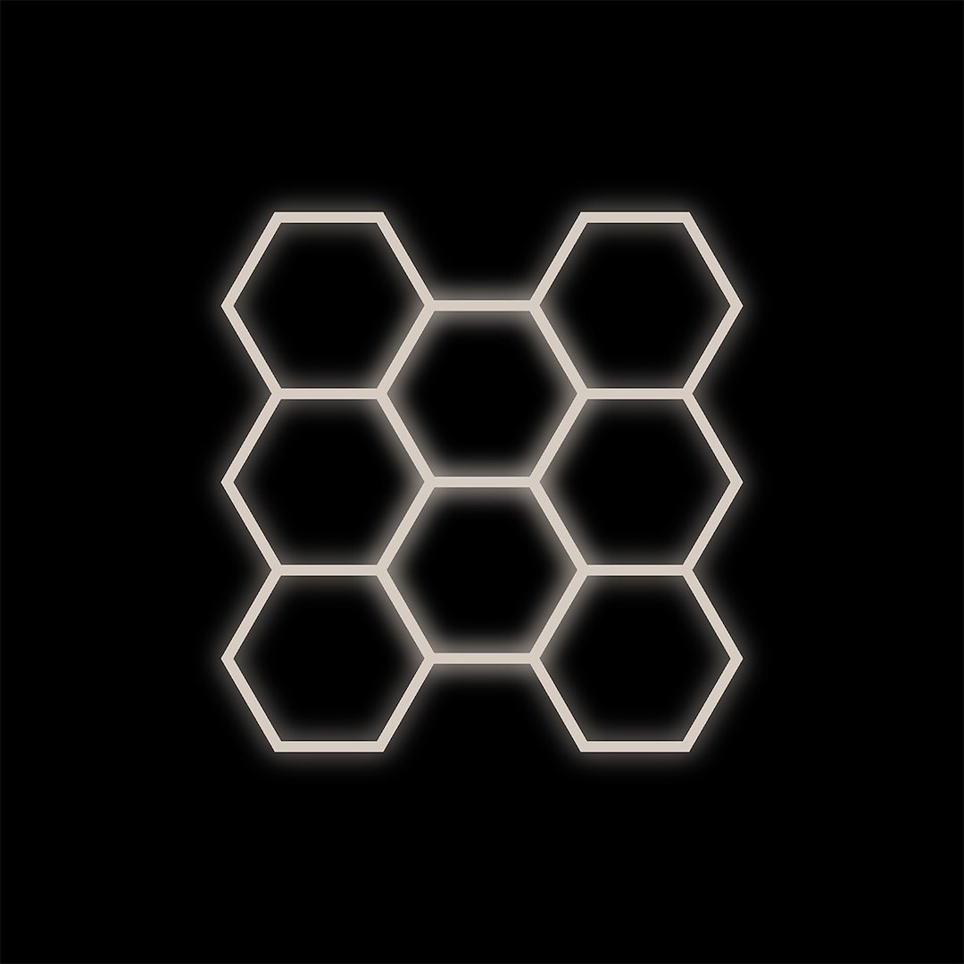 Zestaw biały Lamp HEXAGON 8 LED 4000K