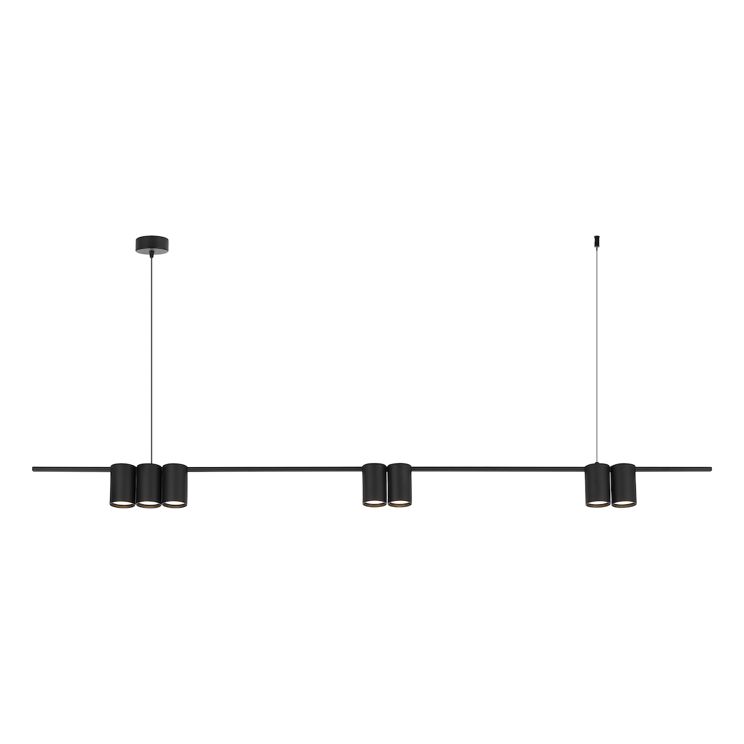 Lampa wisząca (listwa) Genesis Czarny 7xGU10