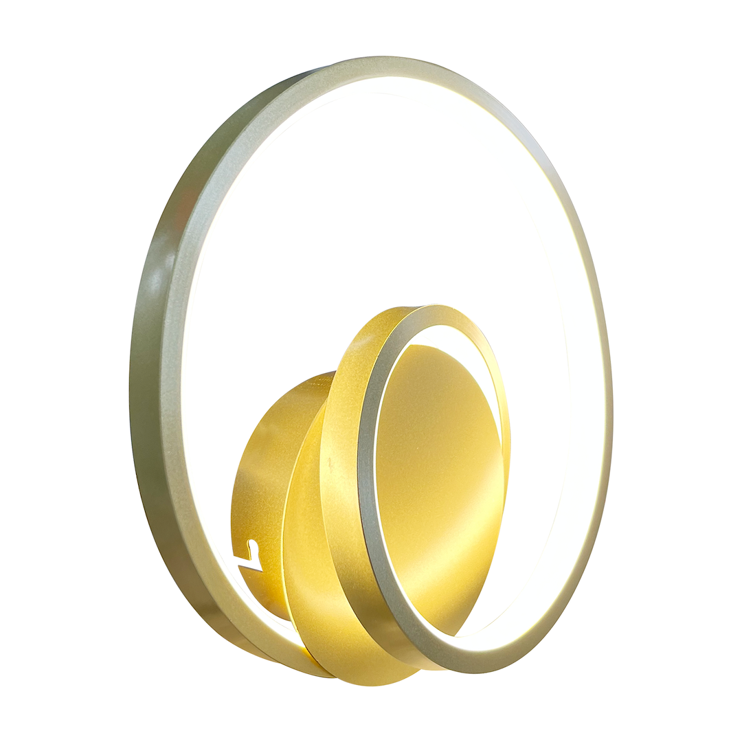 Kinkiet ścienny LED LUCERO GOLD 13W złoty nowoczesny design Milagro dekoracja ścienna