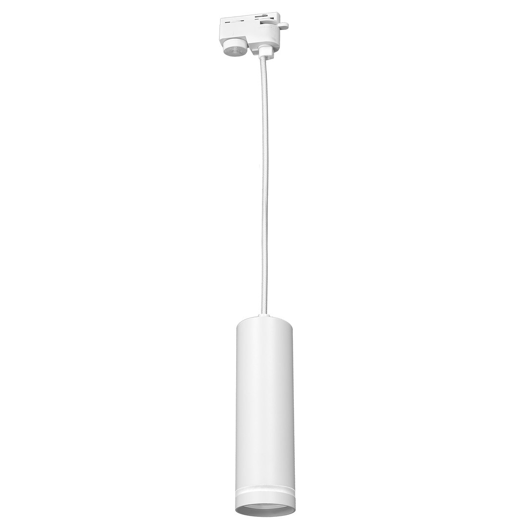 Pipe Ring Track Pendant Light Biały 1xGU10