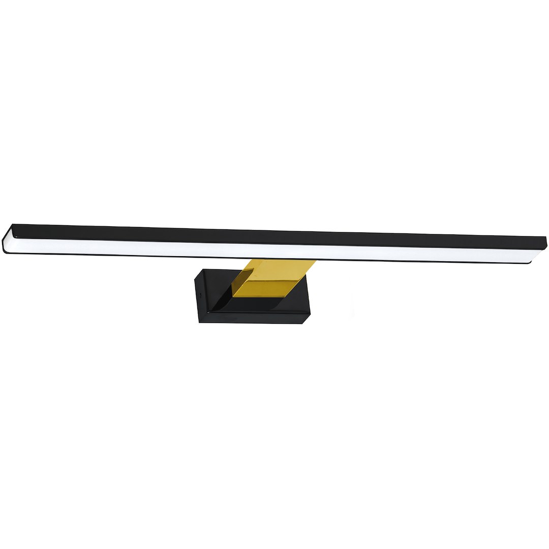 Kinkiet ścienny LED SHINE BLACK/GOLD 60cm 13,8W czarno-złoty IP44 nowoczesne oświetlenie łazienki