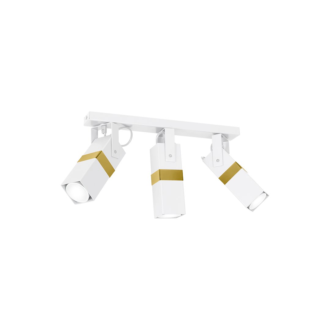 Lampa sufitowa Vidar 3xGU10 Biały/Złoty