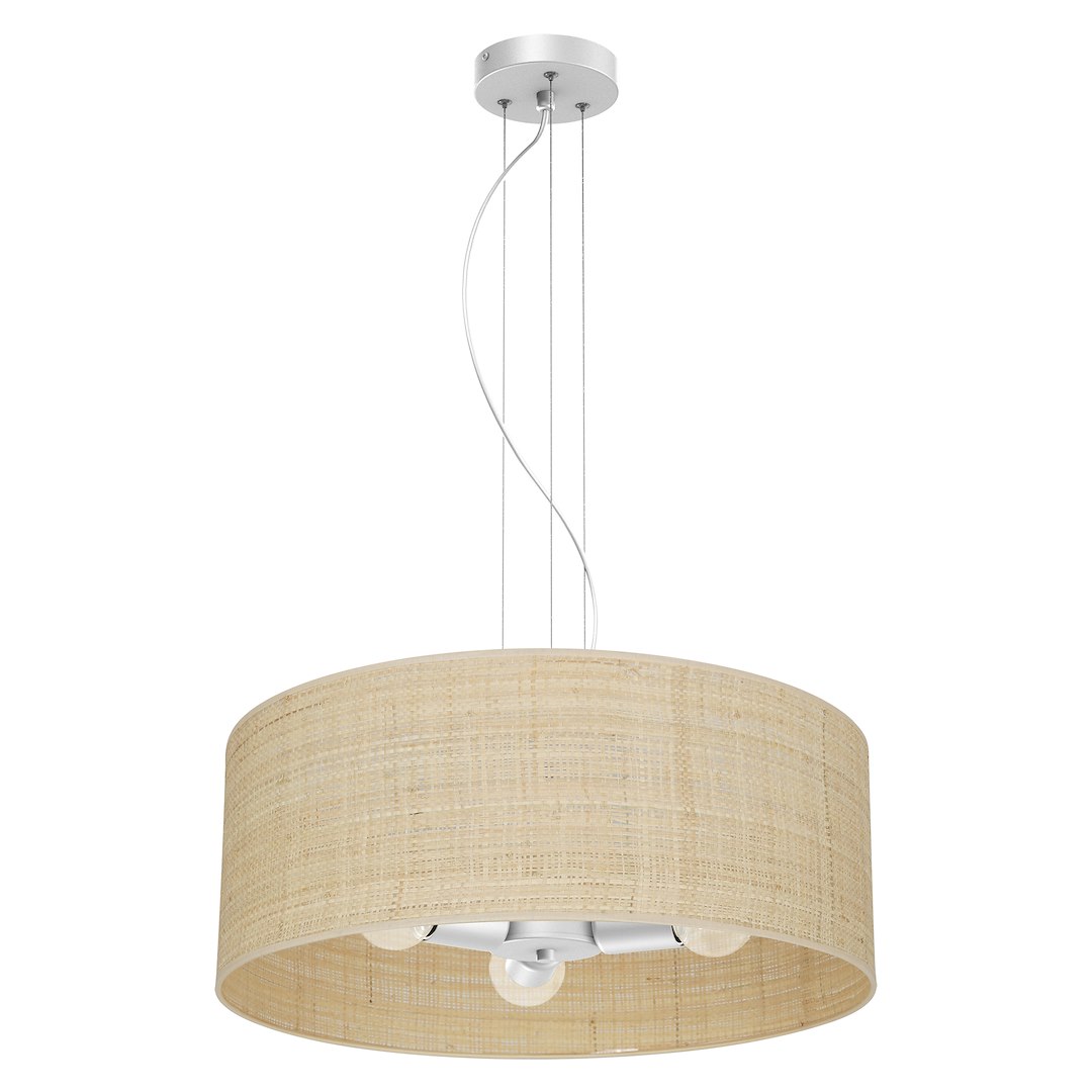Lampa wisząca Marshall Biały/Rattan 3xE27