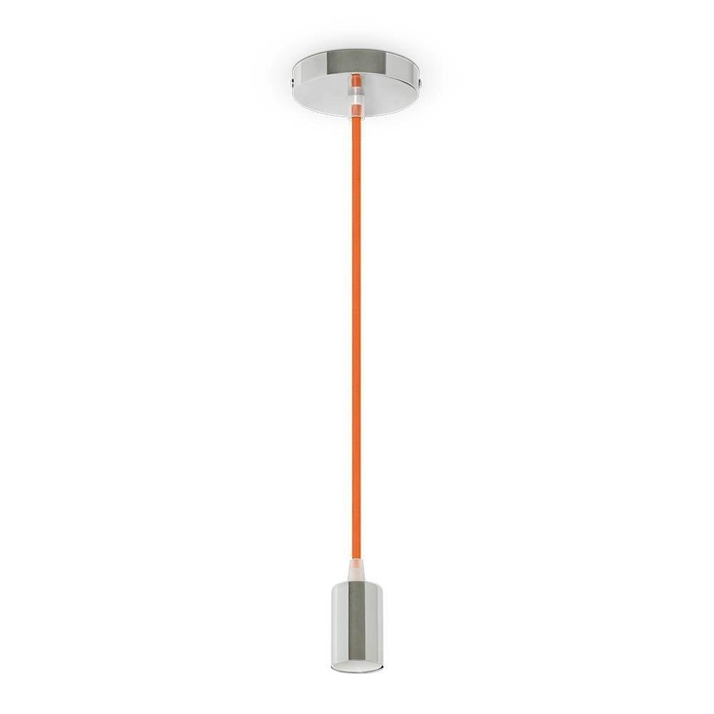 Oprawa zwieszana V-TAC chrom metal pomarańczowy przewód VT-7338-O 5 lat gwarancji