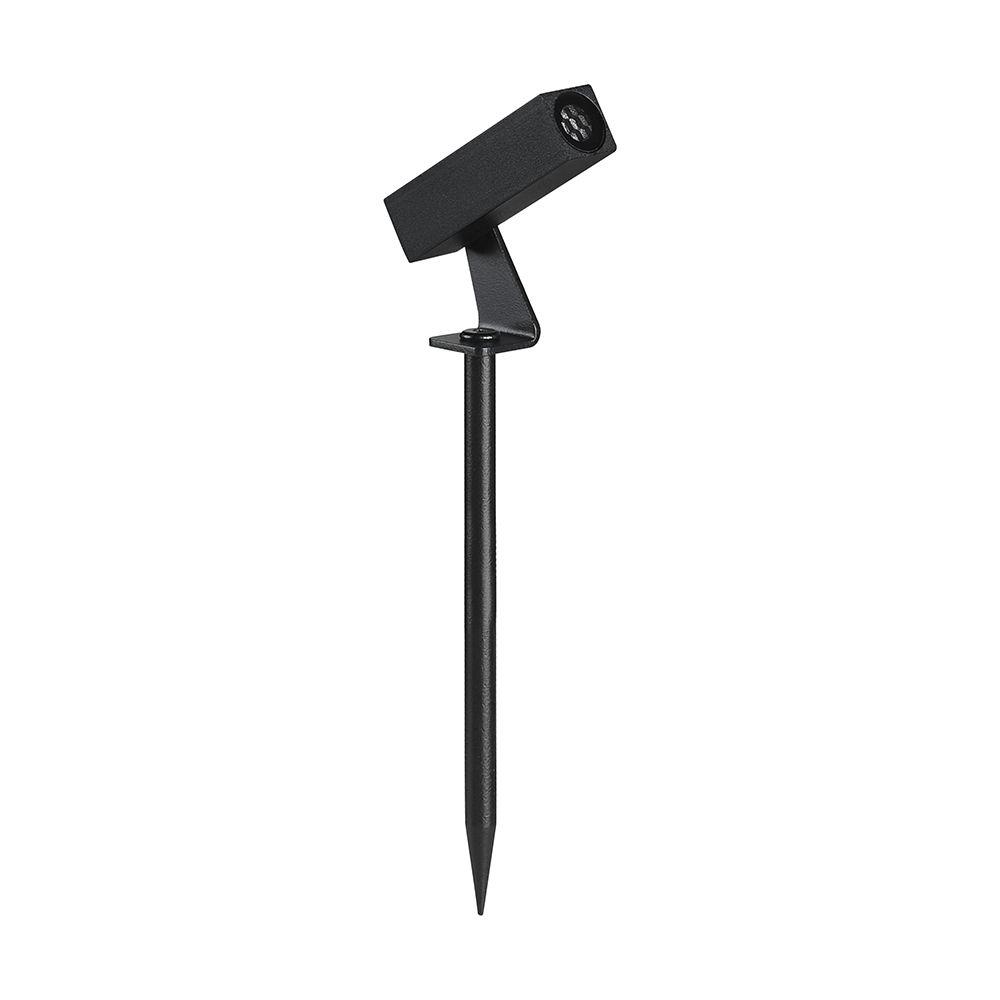 Oprawa gruntowa ogrodowa wbijana aluminiowa V-TAC 2W LED IP65 czarna kwadrat VT-10182 3000K 60lm 3 lata gwarancji