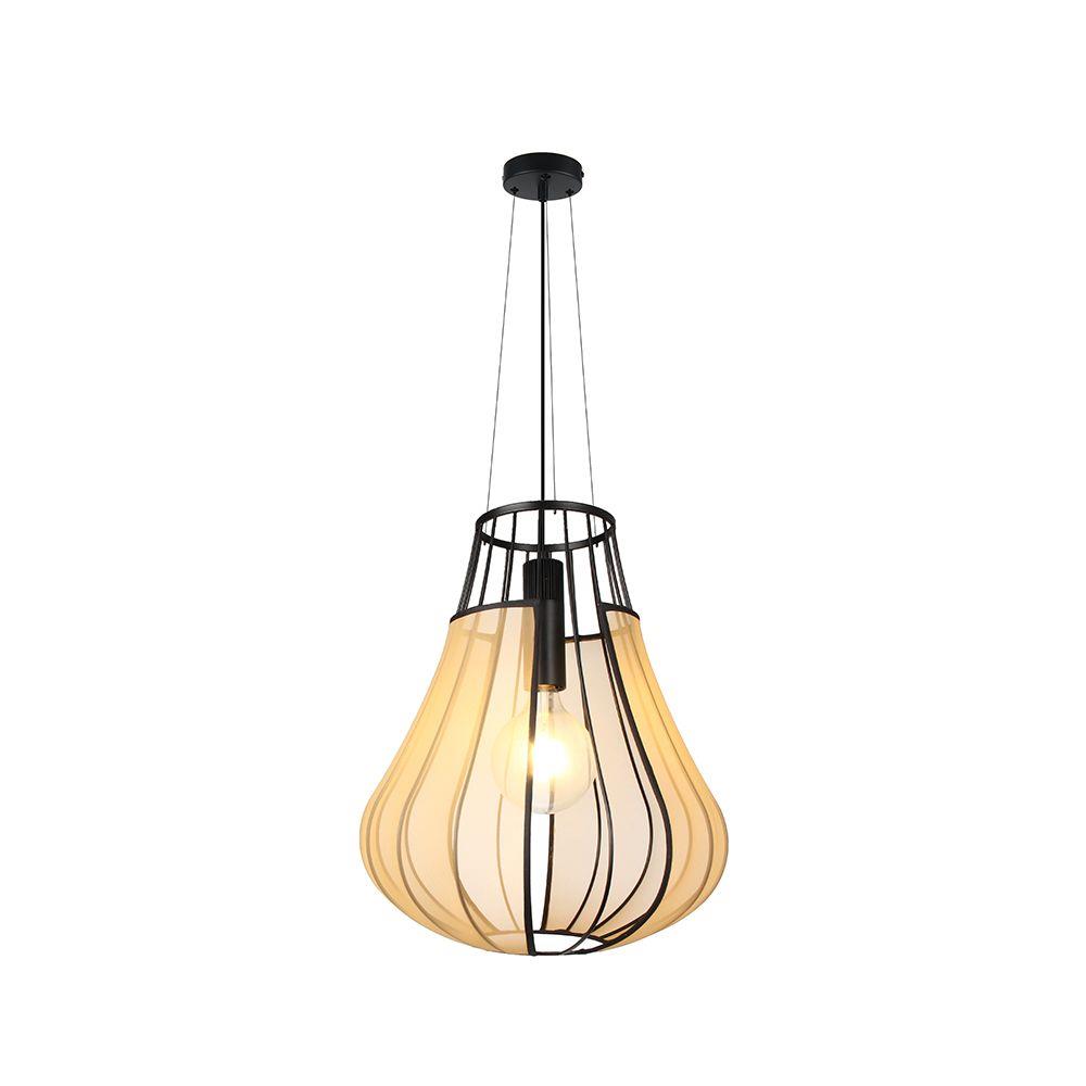 Oprawa zwieszana V-TAC E27 420x500mm czarny matowy, beżowy VT-89010 3 lata gwarancji